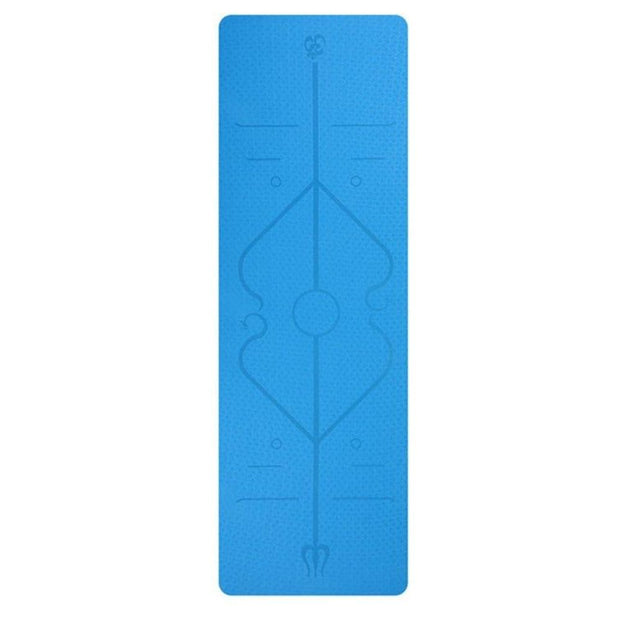 Tapis de Yoga Alignement bleu