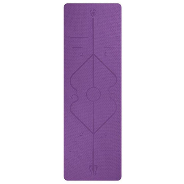 Tapis de Yoga Alignement violet